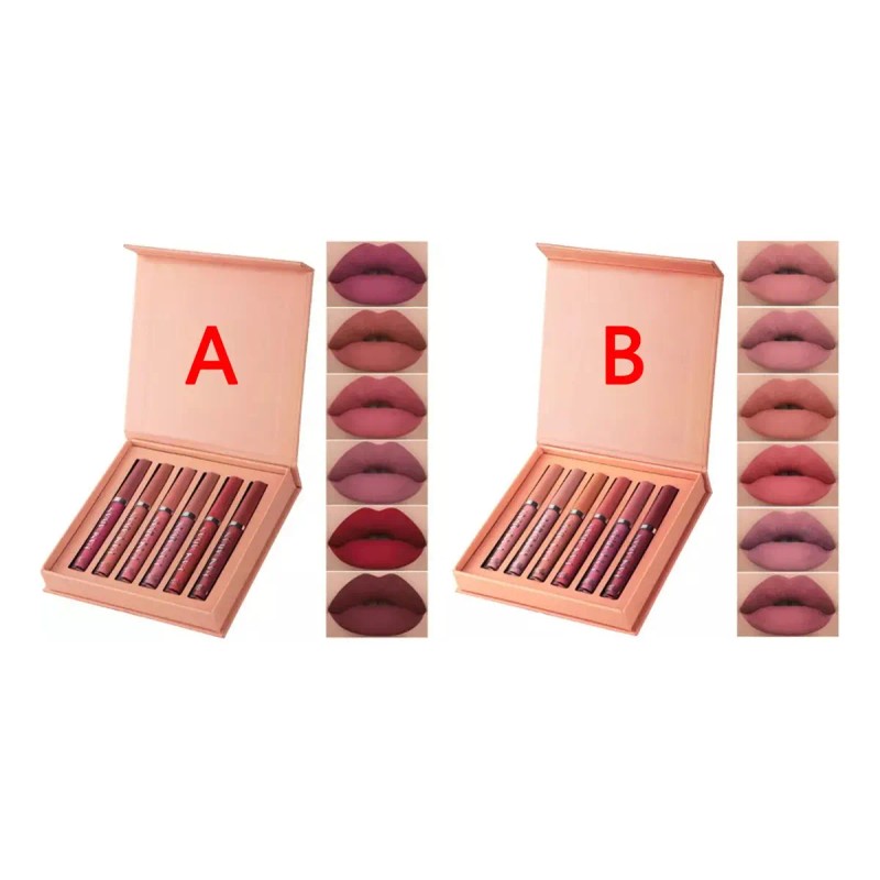 Set De Pintalabios Mate, Paquete De 6 Mascarillas Labiales G