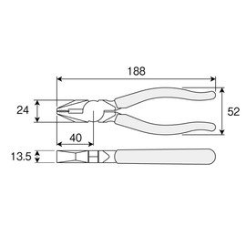 ホーザン(HOZAN) ペンチ 汎用性の高い万能ペンチ 電気工事士技能試験に P-43-175