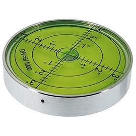 umei 60mm With magnet High precision horizontal bubble Aluminium Case Bullseye Spirit Bubble Surface Level Round Inclinometers for Surveying Instruments,Accuracy 15'/2（60x12mmWith magnet）