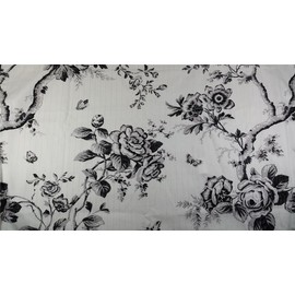 Kohl's Full/Queen Black Flowers 3-Piece Duvet Cover Set