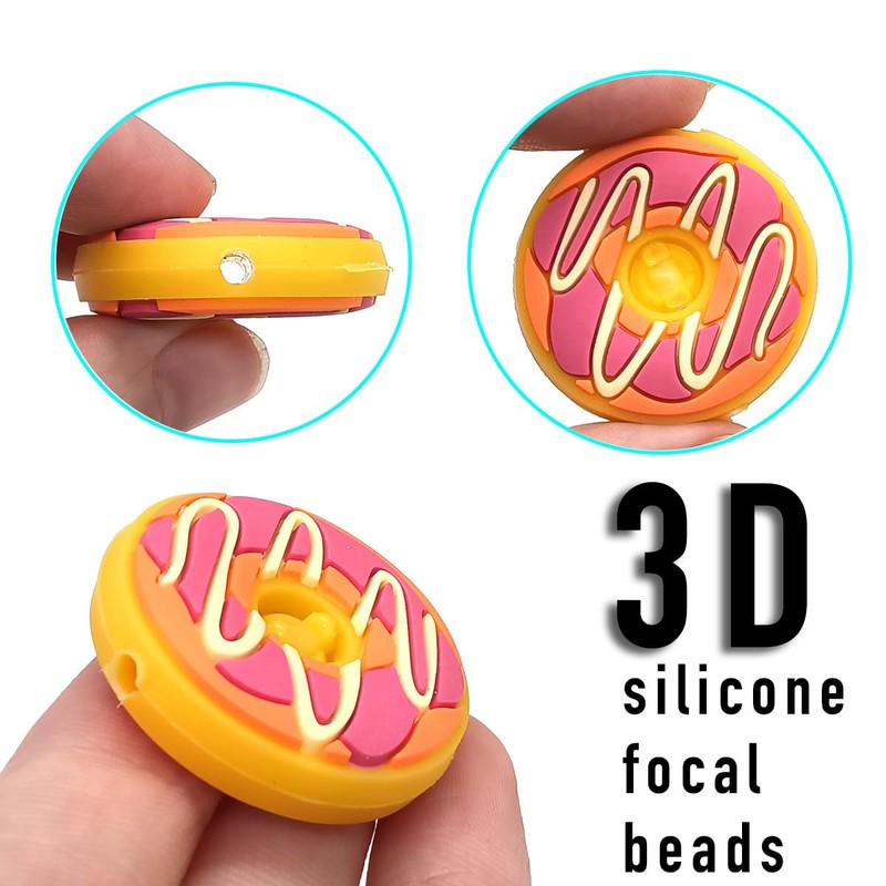 School Theme 16mm Acrylic Beads for Pens 52PCs & Silicone