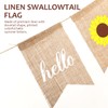 Toyvian Happy Summer Banner Garland Hello Summer Letters Linen Dovetail