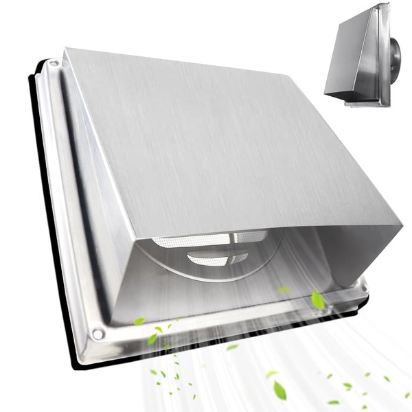 Weather Protection Grille 100 mm Stainless Steel 304 Ventilation Grille