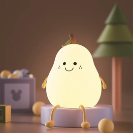 JIUVSE Luz de Noche para Niño,Lampara de Noche Portatil Recargable Por USB | Luz de Noche Regulable de Silicona Tactil,Tres Ajustes de Brillo,para Dor