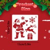 Gukasxi 16 PCS Christmas Stencils Template, Reusable Plastic Christmas Drawing