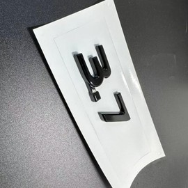 3D ABS 1Pcs 3.7 Side Emblem Badge Decal for Q50 2015+ Glossy Black