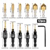 Astriva 12PCS countersink drill bit set, counter sink drill bits