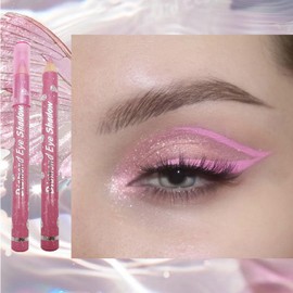 Rose Pink Eyeshadow Stick, Cream Eye Shadow Crayon Pencil, Shimmer Pearl Bright Color, Natural Glitter Eyeshadows Pen, High Pigmented Eyes Makeup Highlighter Eye Liner