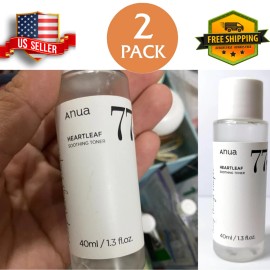 ANUA Heartleaf 77% Soothing Toner Hydrating & Purifying Formula 40ml (Pack of 2)