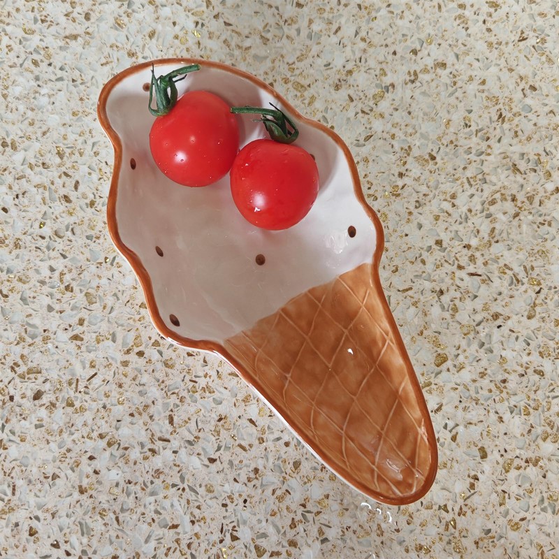 Ceramic Spoon Rest for Stove Top Cute ice cream Shaped