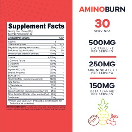 Type Zero Type Zero AminoBurn - Natural Pre Workout + BCAA (Tropical Punch | 30serv) Sugar Free BCAAs Amino Acids Supplement Keto Preworkout, Amino Preworkout and Post Workout Drink