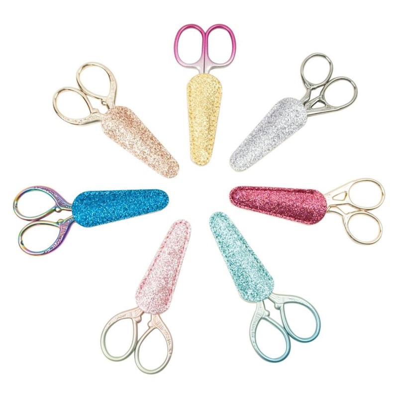 Embroidery Scissors Sheath Leather Scissors Cover Protector Portable Sewing Scissor