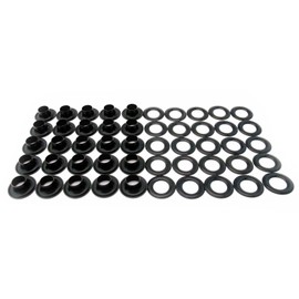 C.S. Osborne 25 Sets Black Grommets & Plain Washers #B1-1 (9/32" Hole)