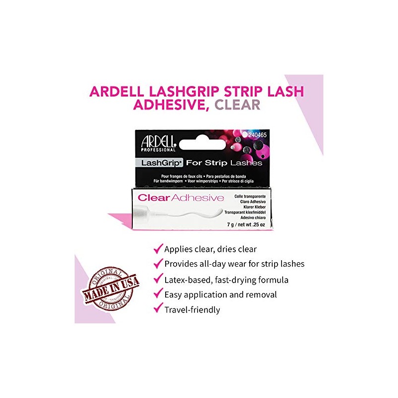 Ardell Lashgrip Strip Adhesive, Clear, 0.25 Ounce