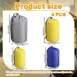 GegXcn Rucksack Liner, Stuff Sacks, Sleeping Bag Compression Sack, 4 Pack with Multiple Sizes, Ideal for Camping, Hiking, and Travel Organization, Made of Durable Nylon, Clothes Storage ﻿ ﻿