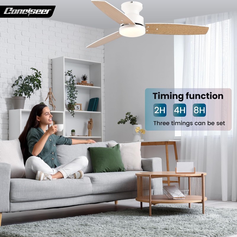 Modern Ceiling Fans with Lights, 42 Inch Ceiling Fan with
