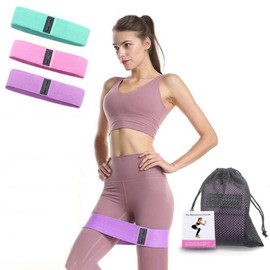 Exercise Band, Butt Training, Leg Training, Strength Training, Training Tube, Yoga Fitness, Training Band, Set of 3 Different Strength, Storage Bag Included, Portable, Convenient Resistance Band, Multi-Purpose, Lightweight, Anti-Slip, Yoga Band, Unisex