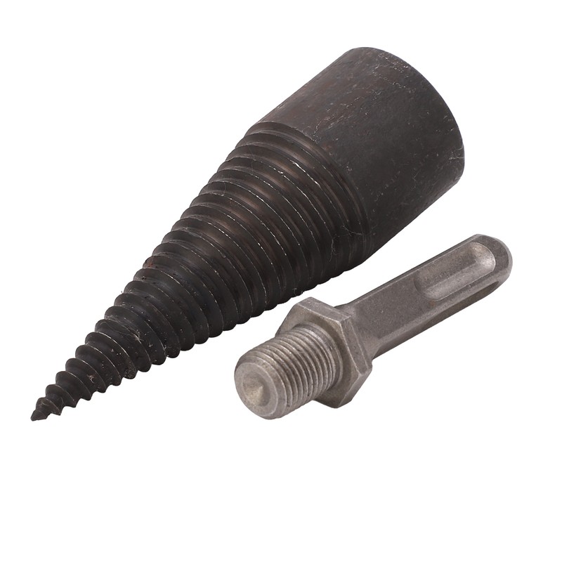Wood Cone Punch Firewood Separation Detachable Round Shank Thread Drill
