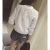 ASARANS Women's Lace Jacket, Cardigan, Light Outerwear, Zip-up, Sheer, Sheer,