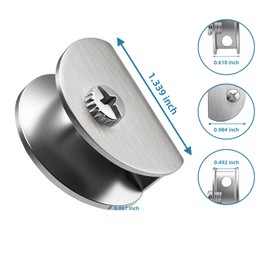 Stainless Steel Glass Shelf Brackets, 4-Pack