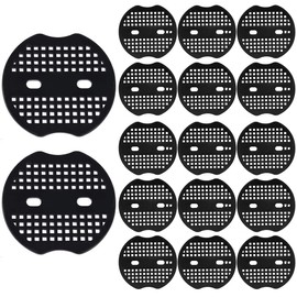 Bakulyor 50pcs Garden Staples Plastic Buffer Washer, Landscape Staple Stakes Gaskets, Yard Pins Gasket for Weed Barrier Fabric, They Keep The Barrier from Ripping & Create a Sturdier Hold - Black