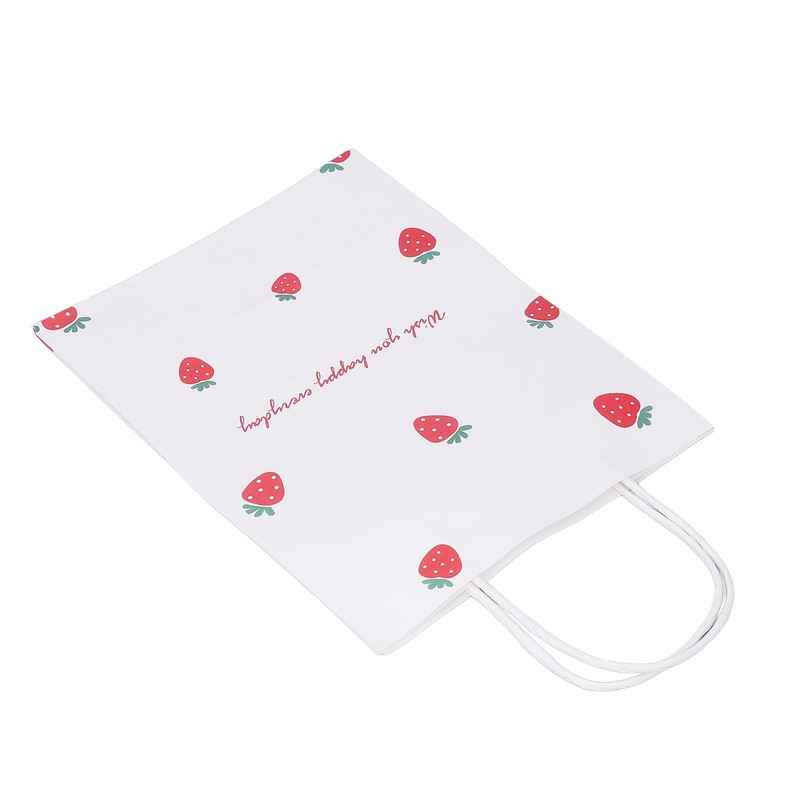 10Pcs Gift Bags Medium Size Reusable Odorless Strawberry Pattern Widely