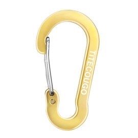 Titecougo Small Carabiner, Stylish, Aluminum, D-Ring, Keychain, Snap, Outdoor Key Holder, Fishing, Climbing, Hiking, Camping, Lightweight, Travel Accessories, Silver, EDC Equipment, Strap, Black, Key Holder, Brass, Gold, 4 Ct