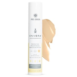 ENVERA Protector Solar Facial Oil Control Piel Grasa SPF 50 UVAUVB PA  Color LIGHT Protector 4 en 1 Ultra Matificante  Antioxidantes  Primer...       