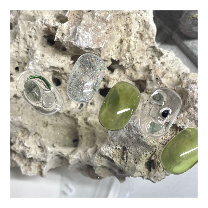 ˡᴬᴺᵀᶤˡ Yondu Natural Stone Handmade Nail Tips - Short Square