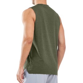 NORTHYARD Men's Workout Tank Tops Quick Dry Running Shirts Sleeveless Muscle Shirts Athletic Training Sports ArmyGreen M