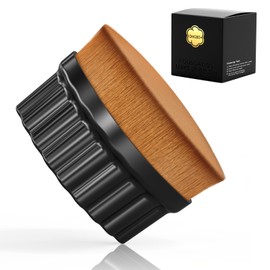 DHGBD Foundation Makeup Brush, Flat Top Kabuki Brush for Face & Bodycare Application, Dense Makeup Blush Brush for Blending Liquid, Cream, Powder Cosmetics, Self Tanning Brush Applicator(Black)