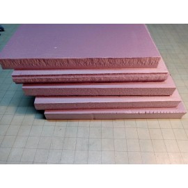 owens corning 12 solid pieces of 1" thick 12" x 12" XPS Foam for Modeling - FREE SHIPPING