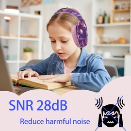 Noise Cancelling Headphones for Kids,NRR 25dB Hearing Ear Protection,Headphone for Autistic Kids,Adjustable Autism Sensory Kids Ear Muffs for Concert,Firework,Airplane,Sound Proof(Pink Nebel)