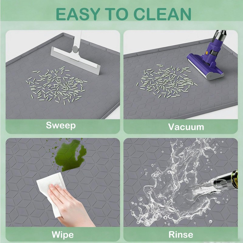 SORKUT Cat Litter Mat 34x22 Inch, Large Silicone Litter Box