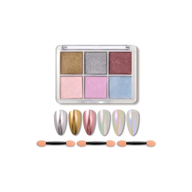 Polvo de uñas cromado, 5, 6 colores
