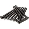10 x M3.5 Black Nickel 50mm Long Screws - Flat