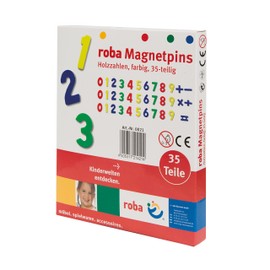 roba Numeri Magnetici, 35 Pezzi, Giocattolo Scolastico per Bambini, Multicolore