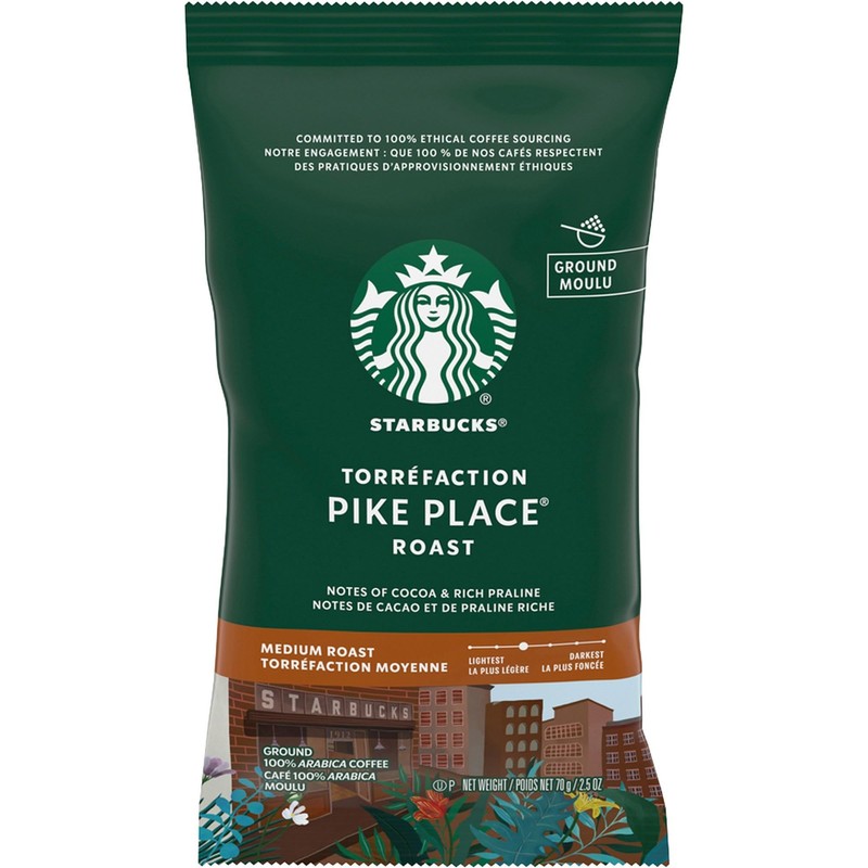 Starbucks, SBK12411960, Pike Place Ground Coffee, 18 / Box