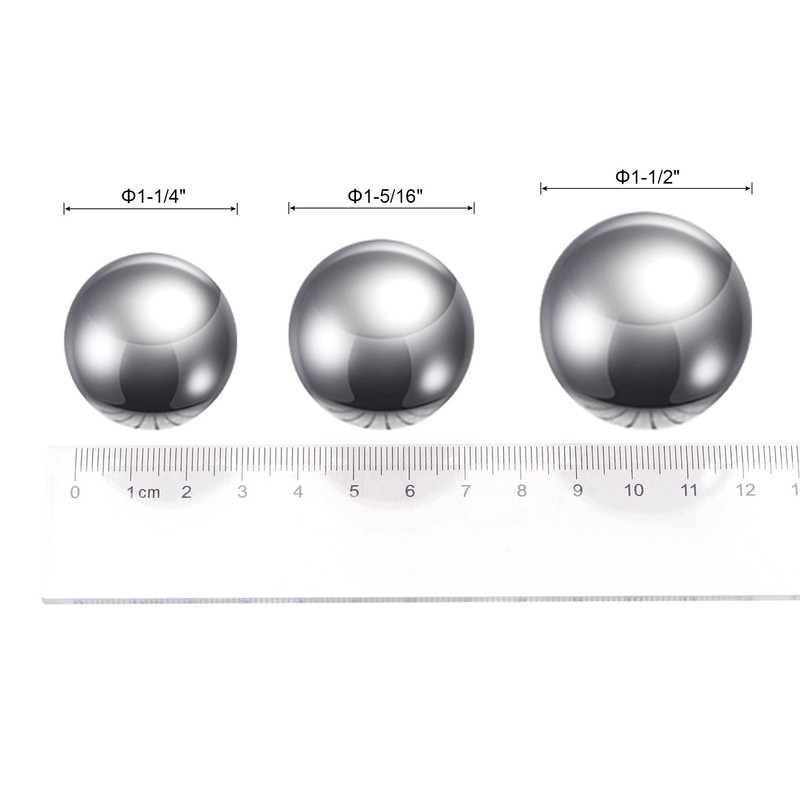 uxcell 1-1/2" 304 Stainless Steel Balls G100 Precision for Keychain,