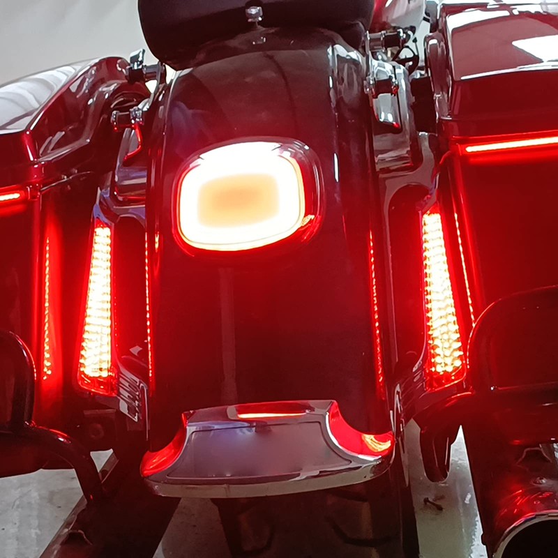 motosikleta Motorcycle Rear Fender LED Filler Panel Lights with Turn