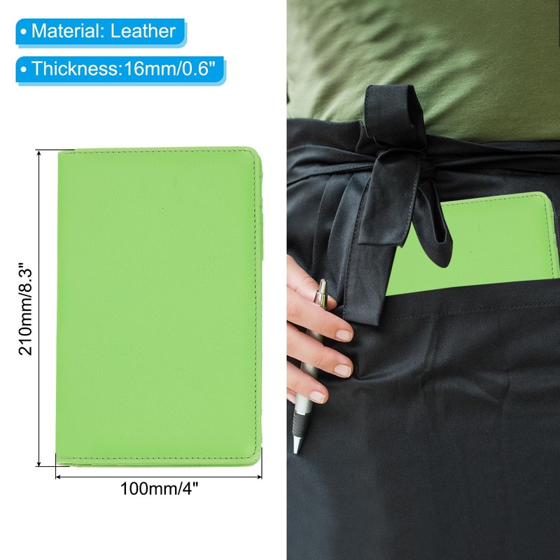 PATIKIL Server Book Organizer with Zipper Pocket, 8" x 5"