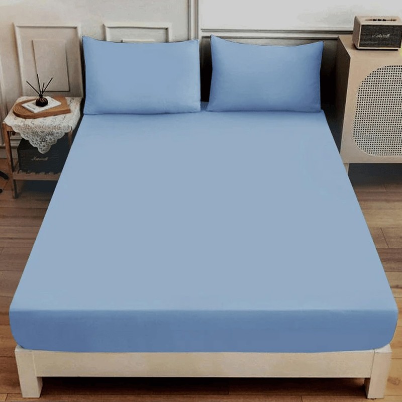 KHIM Luxury Extra Deep Fitted Sheet 16”/40CM Breathable Poly Cotton