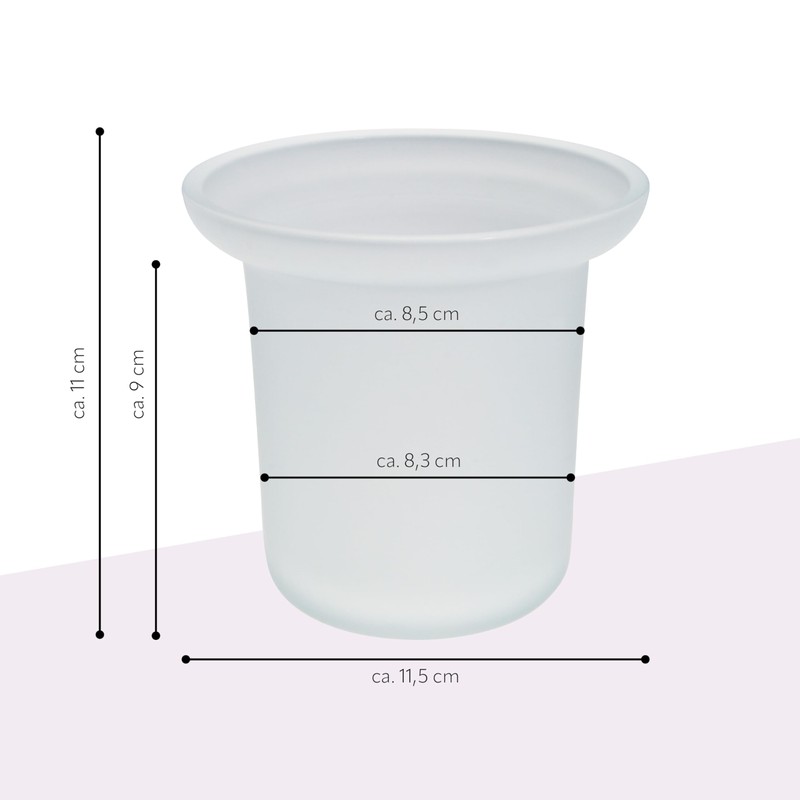 bremermann® Replacement Glass for PIAZZA & LUCENTE Toilet Brushes