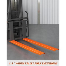 GARVEE Forklift Extensions, 84" Length 4.5" Width Fork Extensions for Forklifts, Heavy Duty Steel Forklift Attachment, 1 Pair Pallet Fork Extensions, Orange