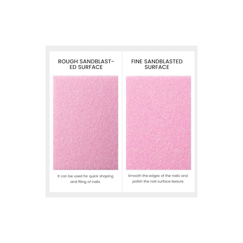 Bloque pulidor de uñas de doble cara, 50 limas uñas