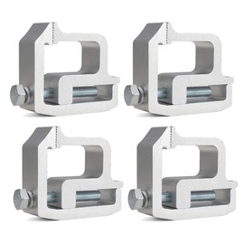 Newace Truck Topper Clamps Cap Camper Shell Mounting Clamps for Pickup Cover Canopy Ladder Rack, Aluminum Alloy NW-1 (Silver, 4 Pack)