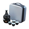 WINIAER Ceramic Sake Set with Warmer Pot, Traditional Pottery Hot
