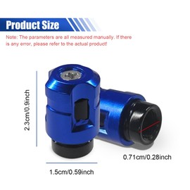 GAOLAOSY 4 PCS Car Tire Valve Stem Caps, Unique Shape Aluminum Alloy Car Wheel Valve Cover, Corrosion Resistant & Leakproof Tyre Air Valve Cap Auto Accessory for Cars, Truck, Bike, Motorcycle (Blue)