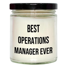 Gifts from Friends for Best Operations Manager Ever 9oz Vanilla Soy Candle, Hand-Poured Soy Wax Candle for Christmas