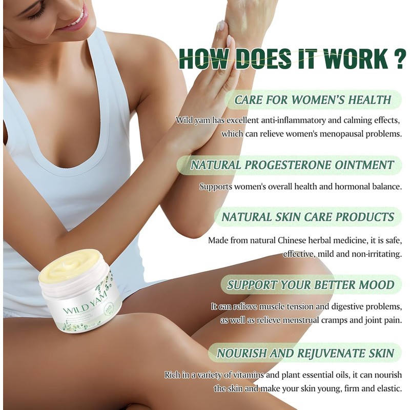 SM-Wild Yam Moisturizer for Women – Organic Hormone Balance Support,